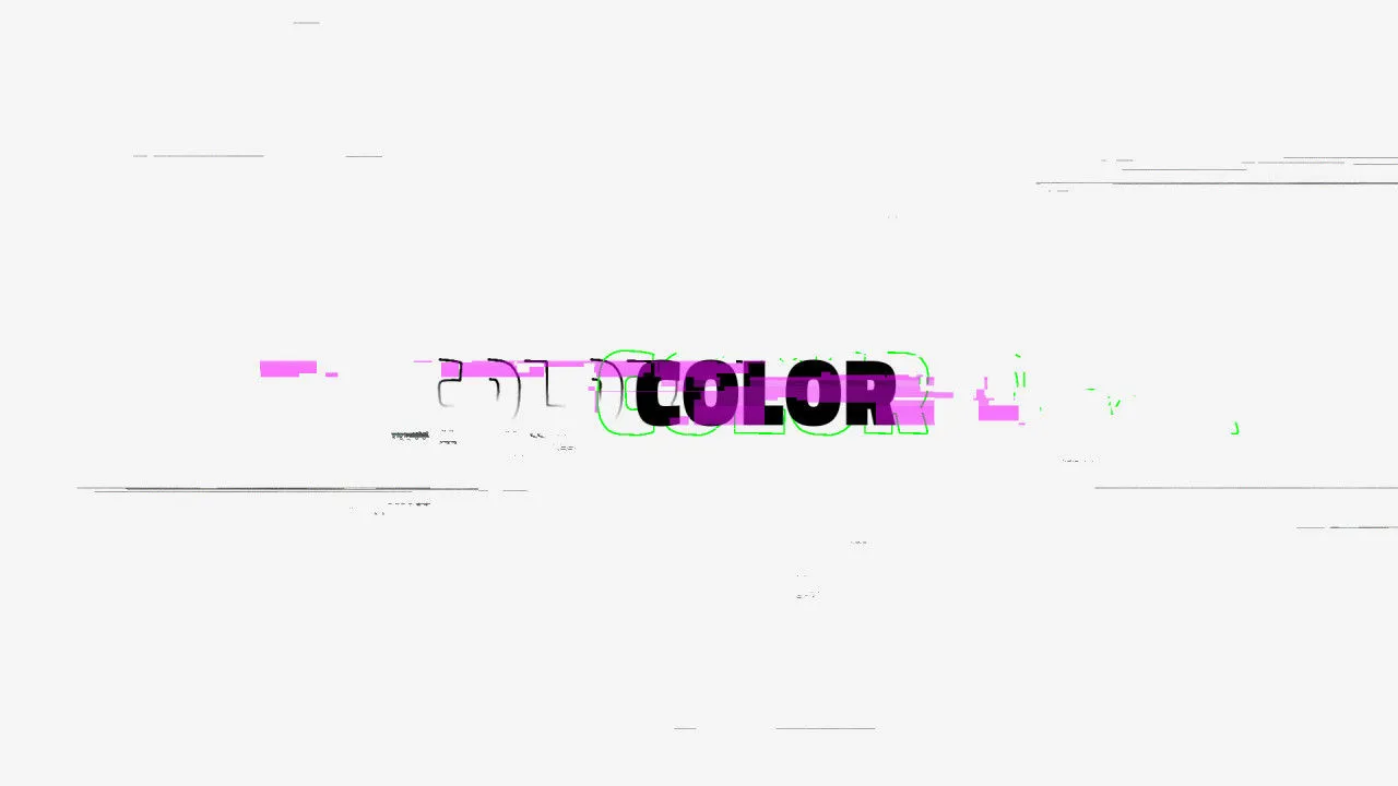 小故障颜色标志显示像素设计精选AE模板