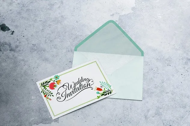 A6明信片/信封/邀请函/传单样机 A6 Postcard & Envelope / Invitation / Flyer MockUp插图(3)