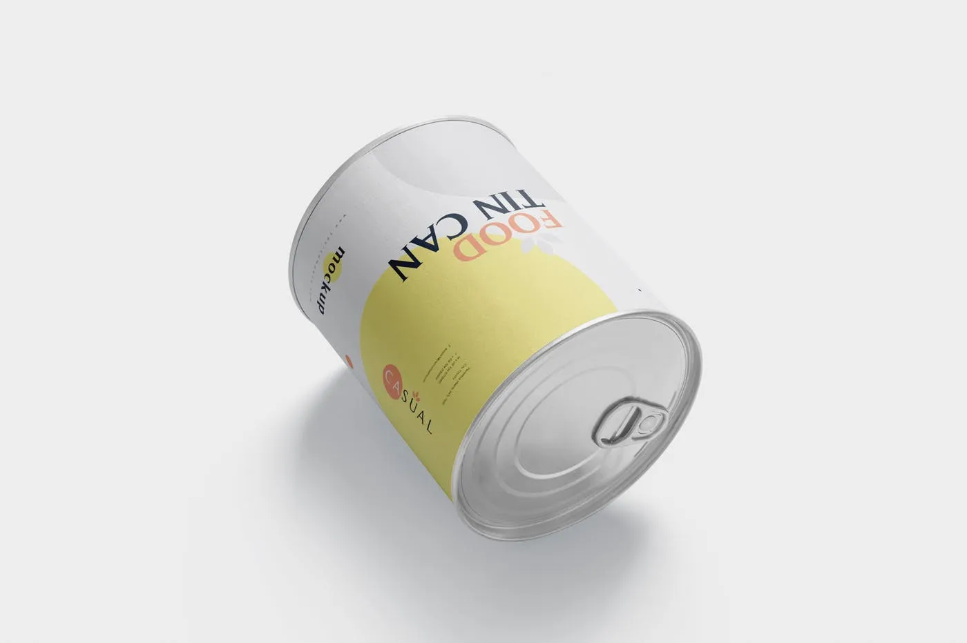 中型食物罐头外观设计样机模板 Food Tin Can Mockup Medium Size – Round插图(3)