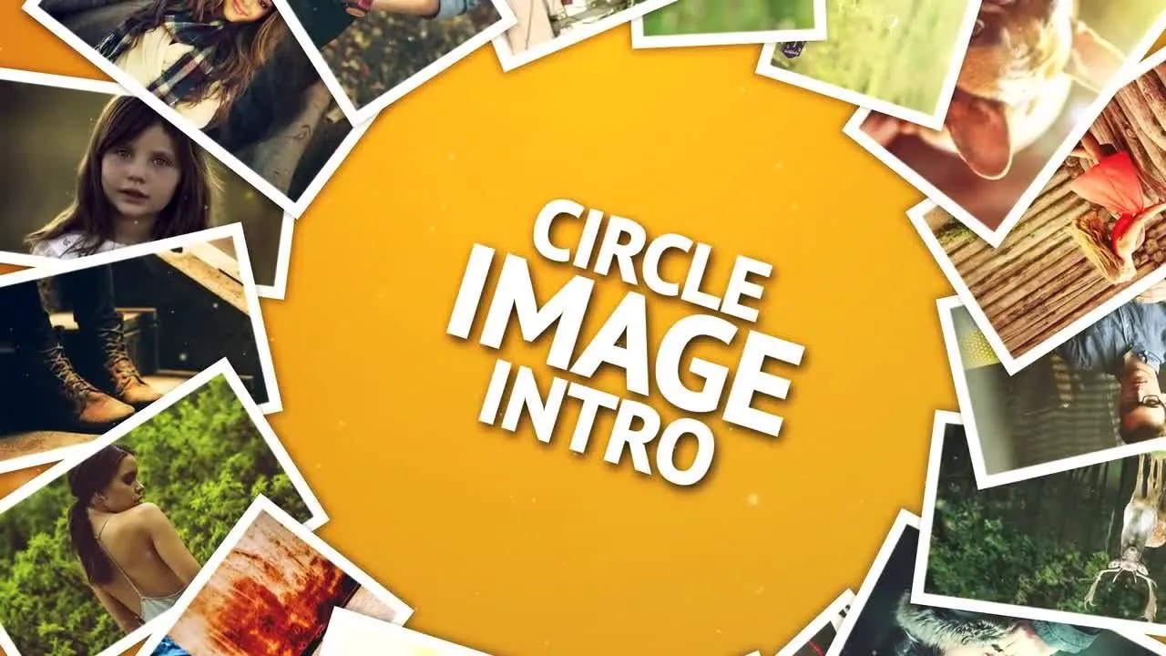 圆形图片简介像素设计精选AE模板