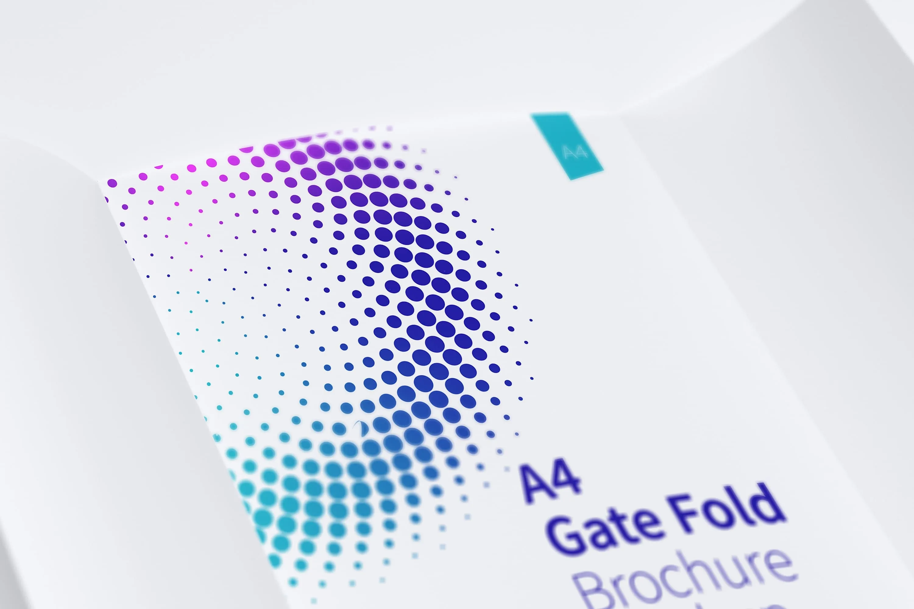 A4大小对折折叠企业宣传单设计效果图样机04 A4 Gate Fold Brochure Mockup 04插图
