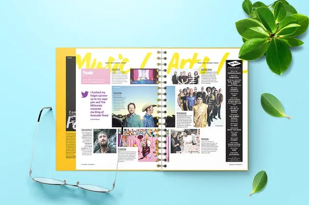 活页精装封面记事本笔记本样机 Spiral Hardbound Book With Folder Cover Mockups插图(4)