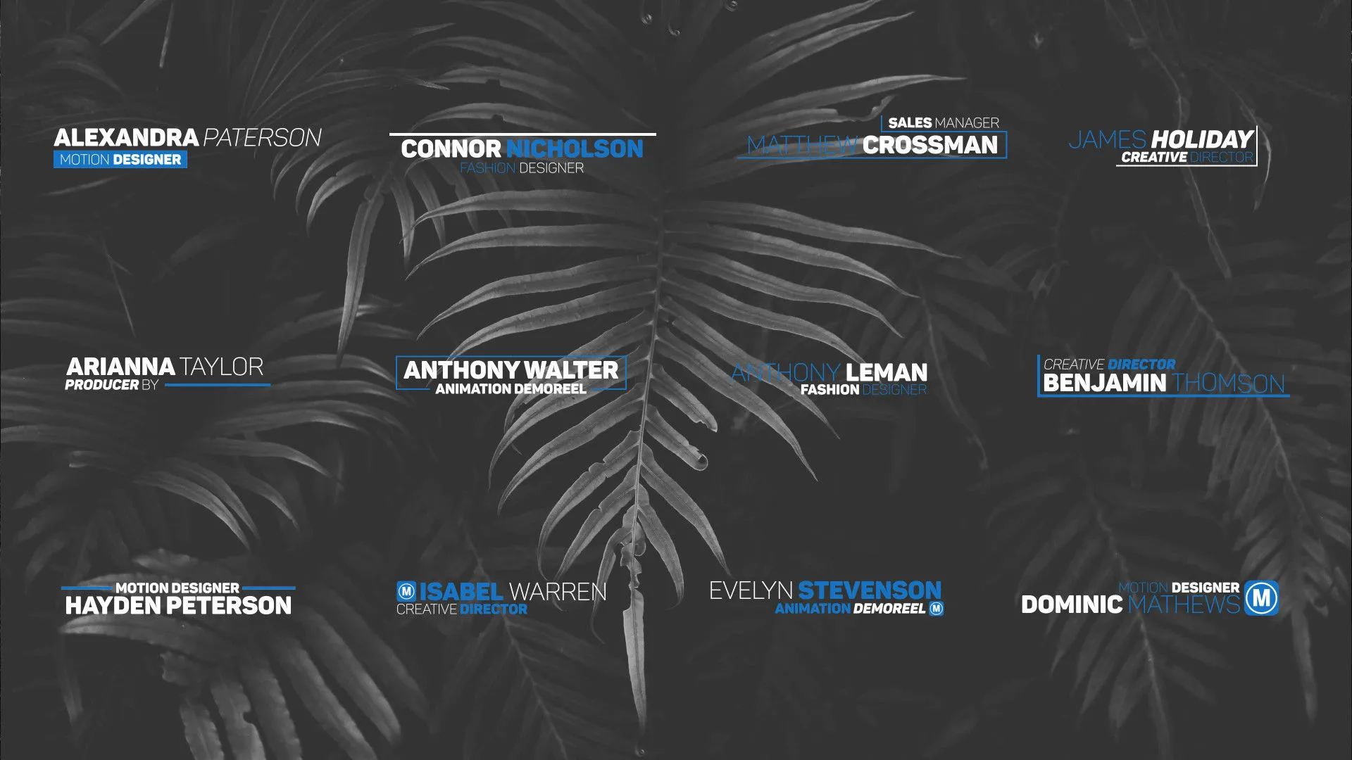 12个带有全屏字幕的创意动画视频像素设计精选AE模板