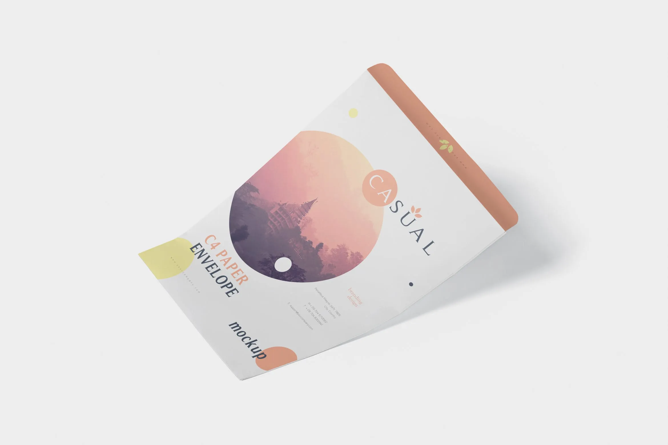 C4尺寸规格企业高端信封设计图像素设计精选 Envelope C4 Mock-Up Set