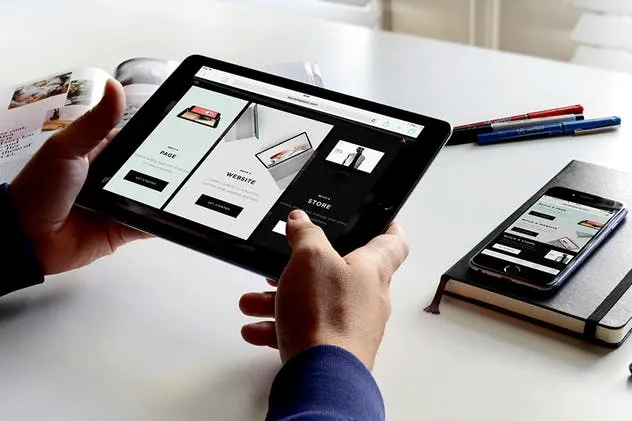 iPad Air&iPhone移动设备Web应用程序设计演示样机 iPad Air iPhone Responsive Display Web App Mock-Up插图(9)