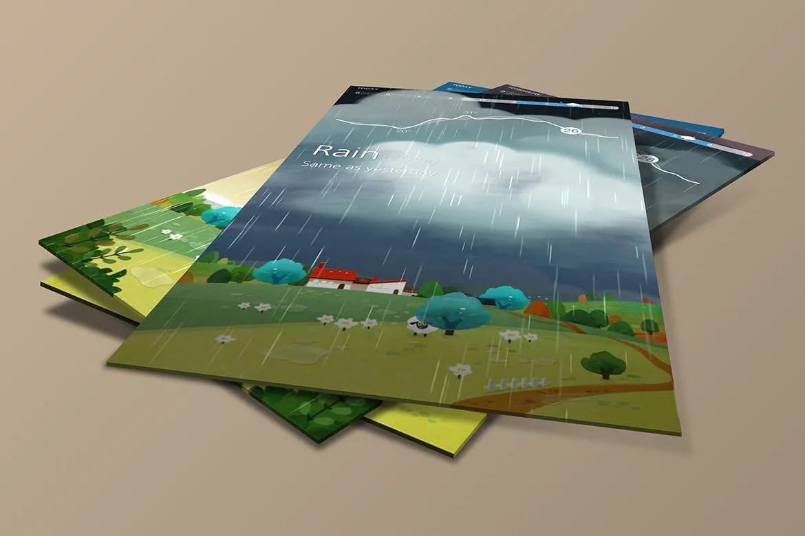 APP应用&手机游戏界面设计效果图样机 Mobile Display Mock-Up插图(3)