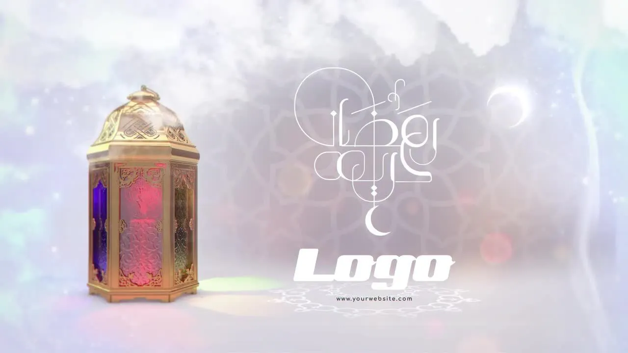 斋月徽标包像素设计精选AE模板