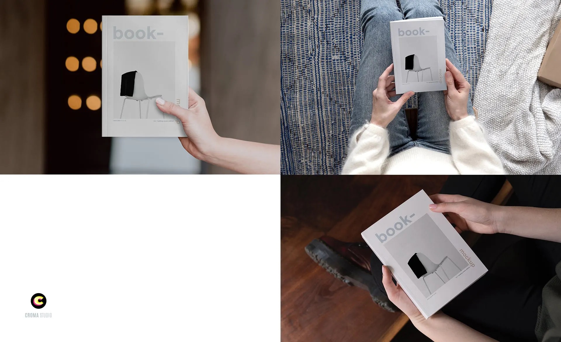 图书封面设计手持预览图样机模板01 Book Mockups vol01插图(3)