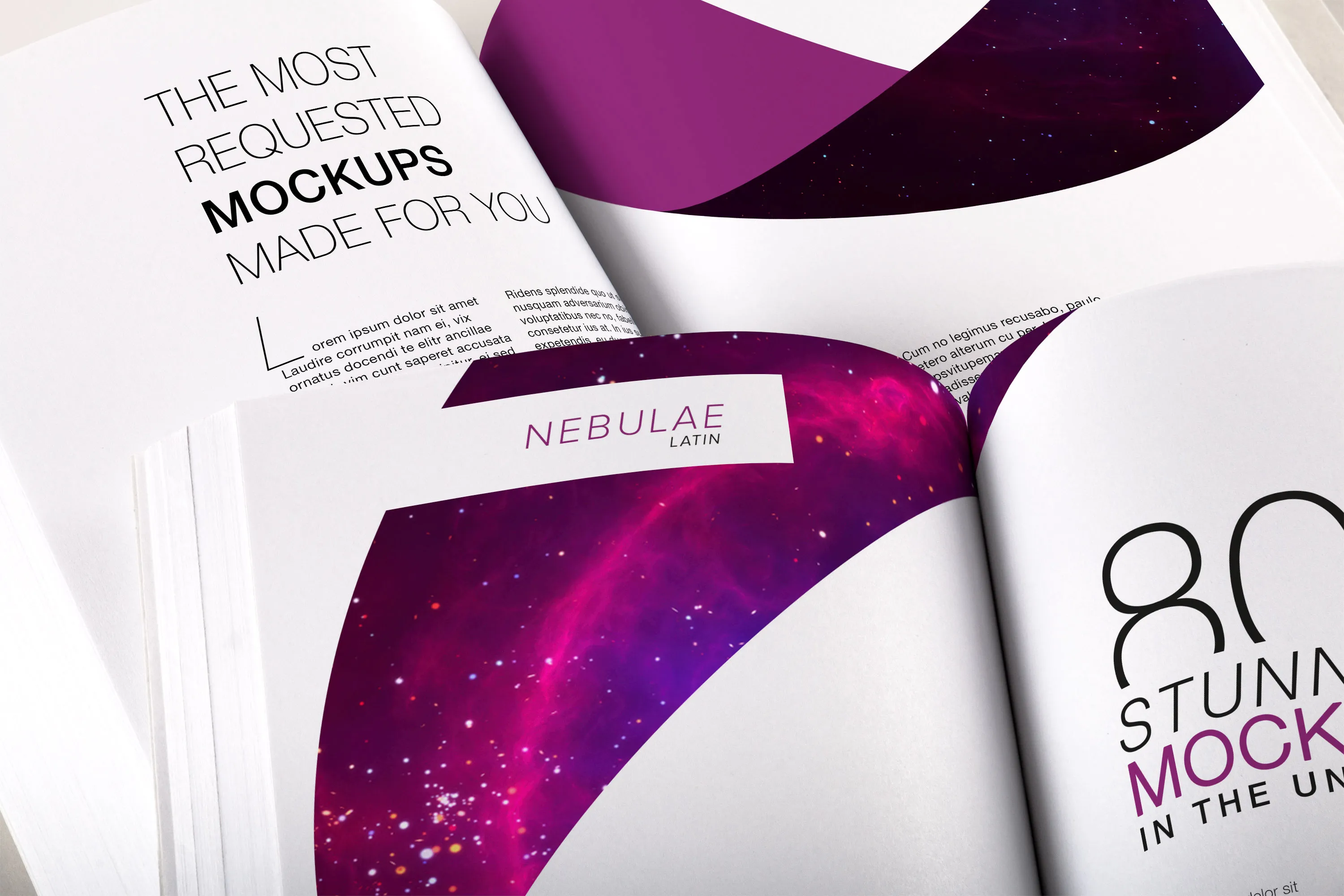 软封图书内页排版设计印刷效果图PSD样机04 Softcover Trade Book PSD Mockup 04插图