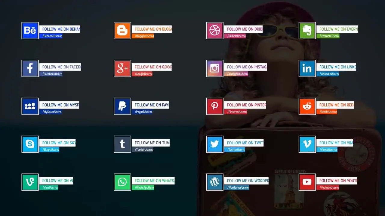 20互联网社交媒体图标像素设计精选AE模板