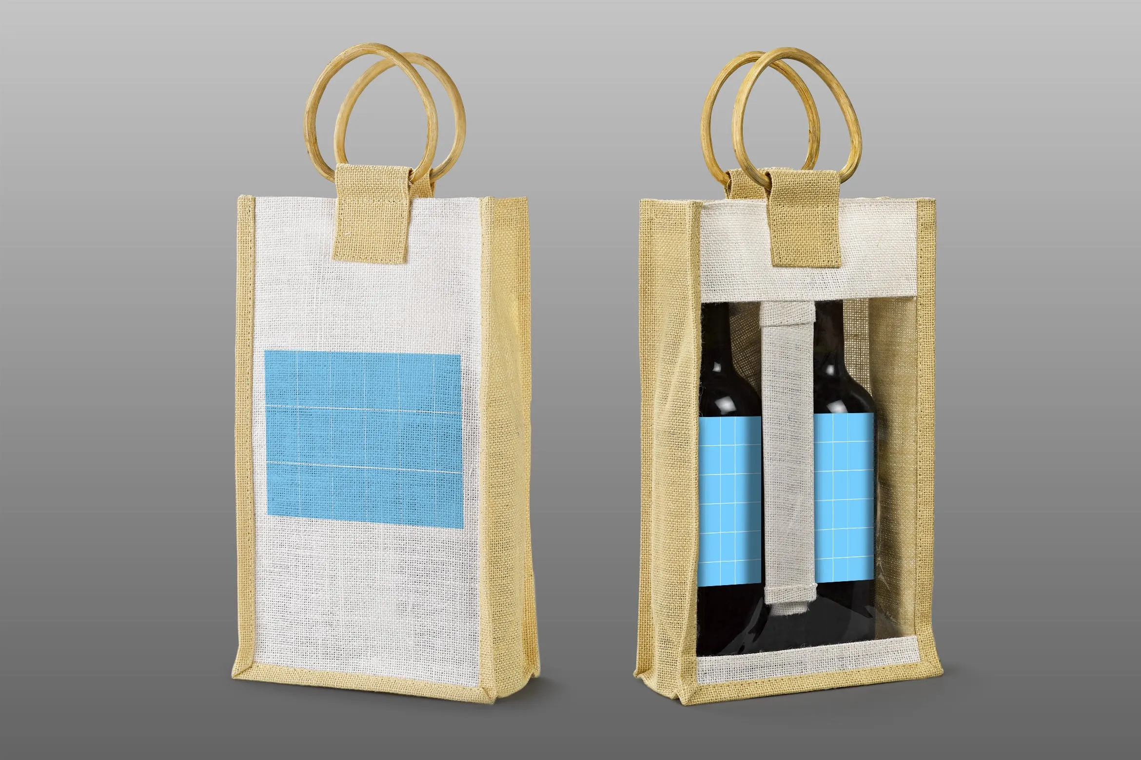 便携式洋酒葡萄酒礼品袋设计图像素设计精选 Wine_Bag_Gift-Mockup