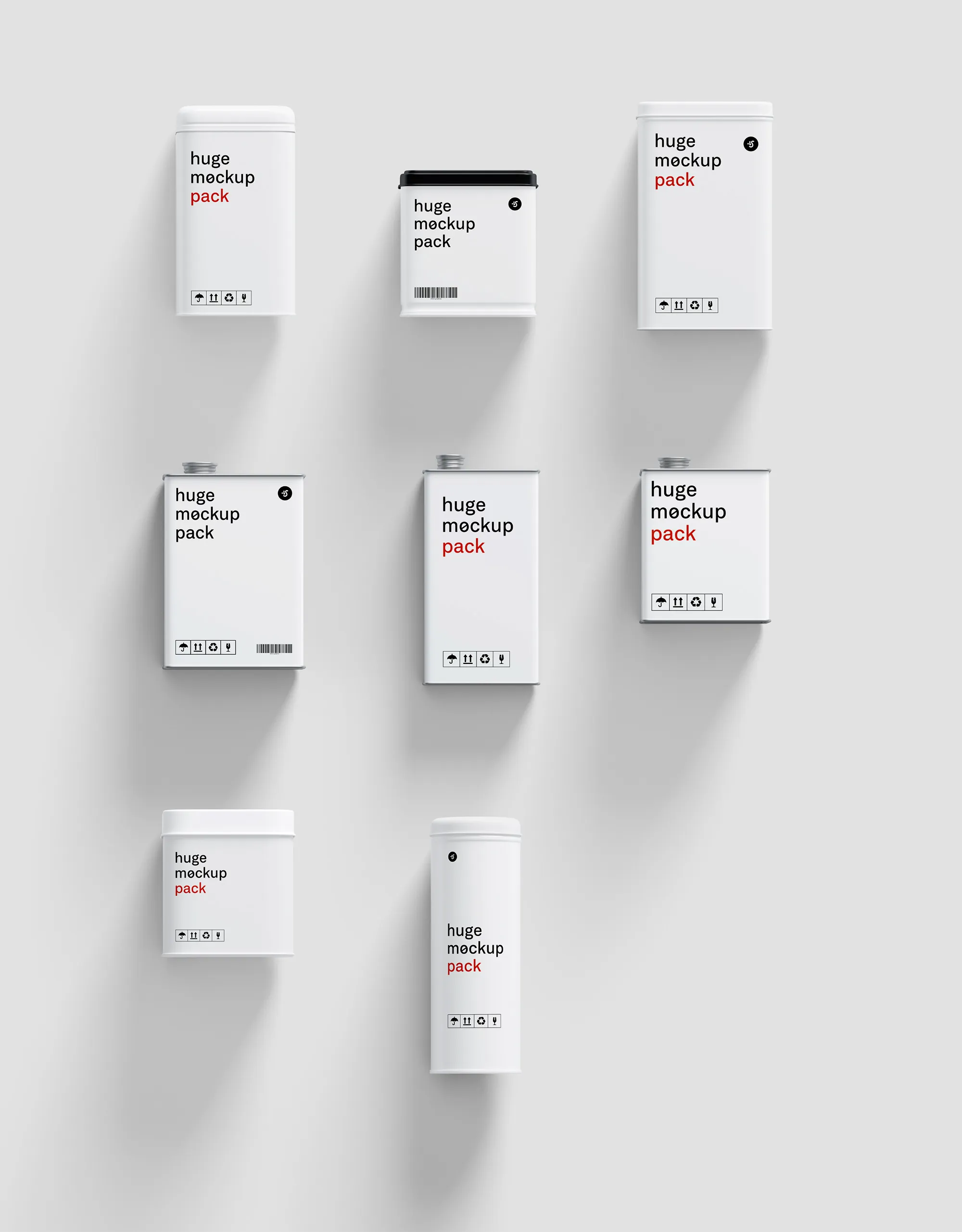 铁盒罐头包装样机模板Tin Boxes and Canned Goods Mockups插图(7)