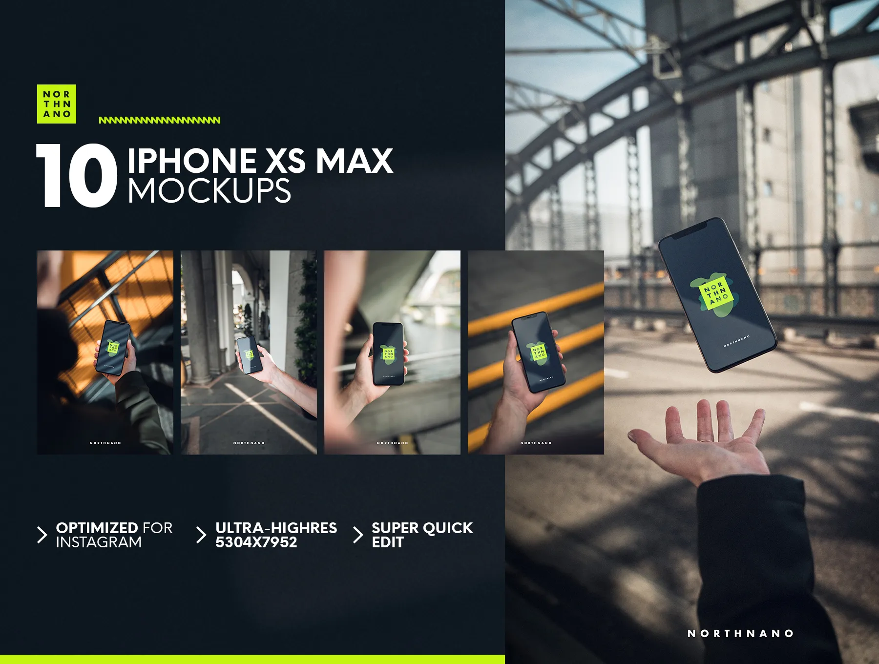 10 个带场景的iPhone XS MAX Mockups 样机下载 [PSD]