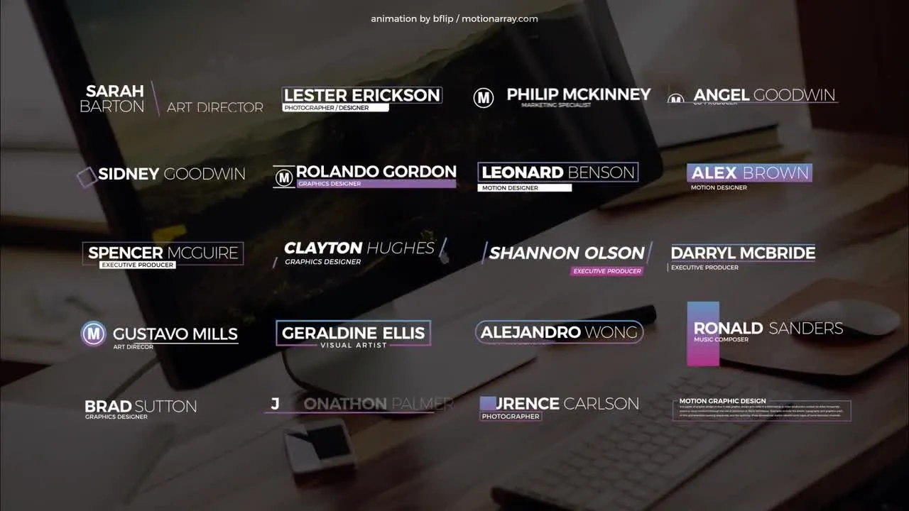 20个动态降低三分之二全屏标题像素设计精选AE模板