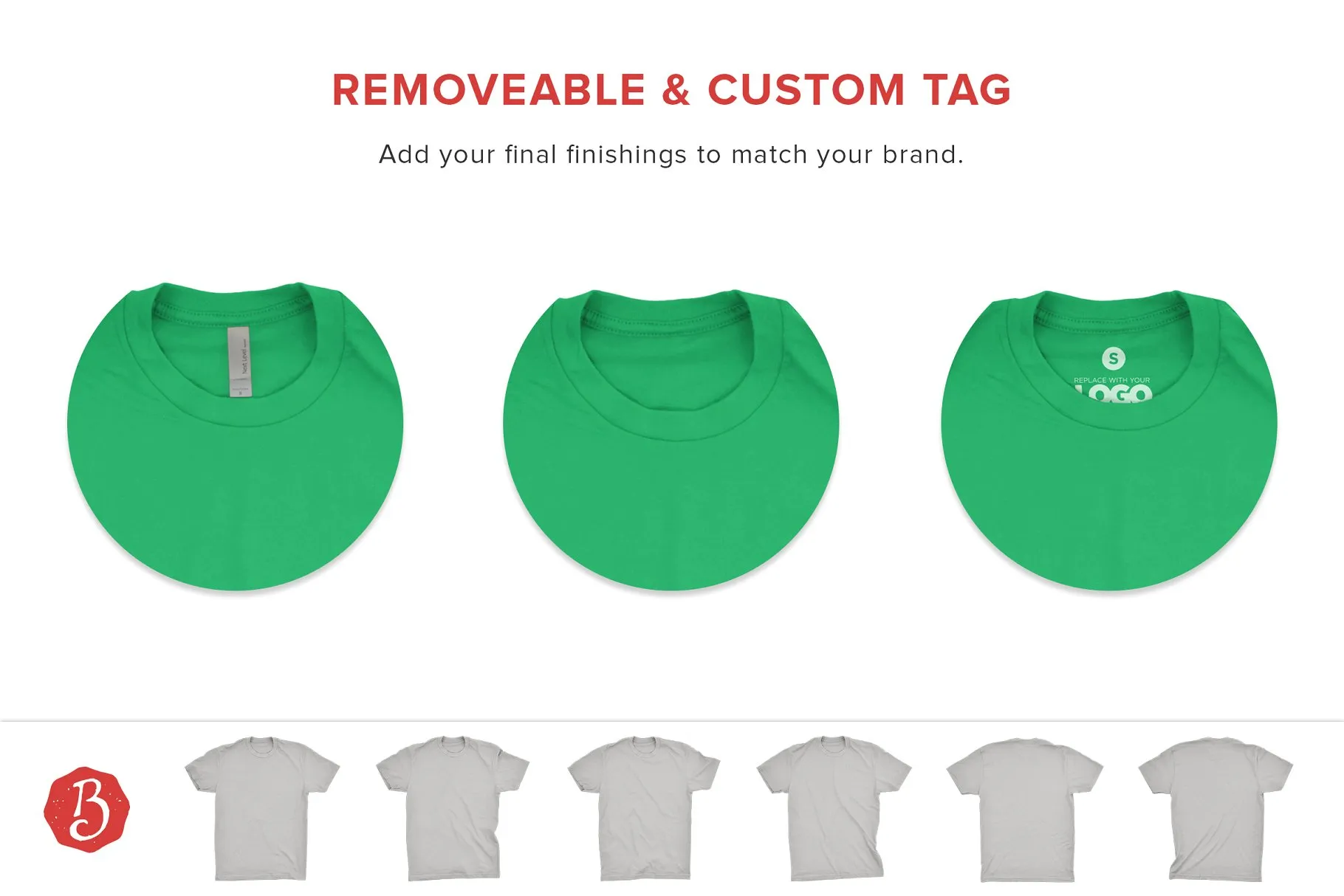 纯棉男士T恤样机模板 Next Level Cotton T-Shirt Mockups插图(3)