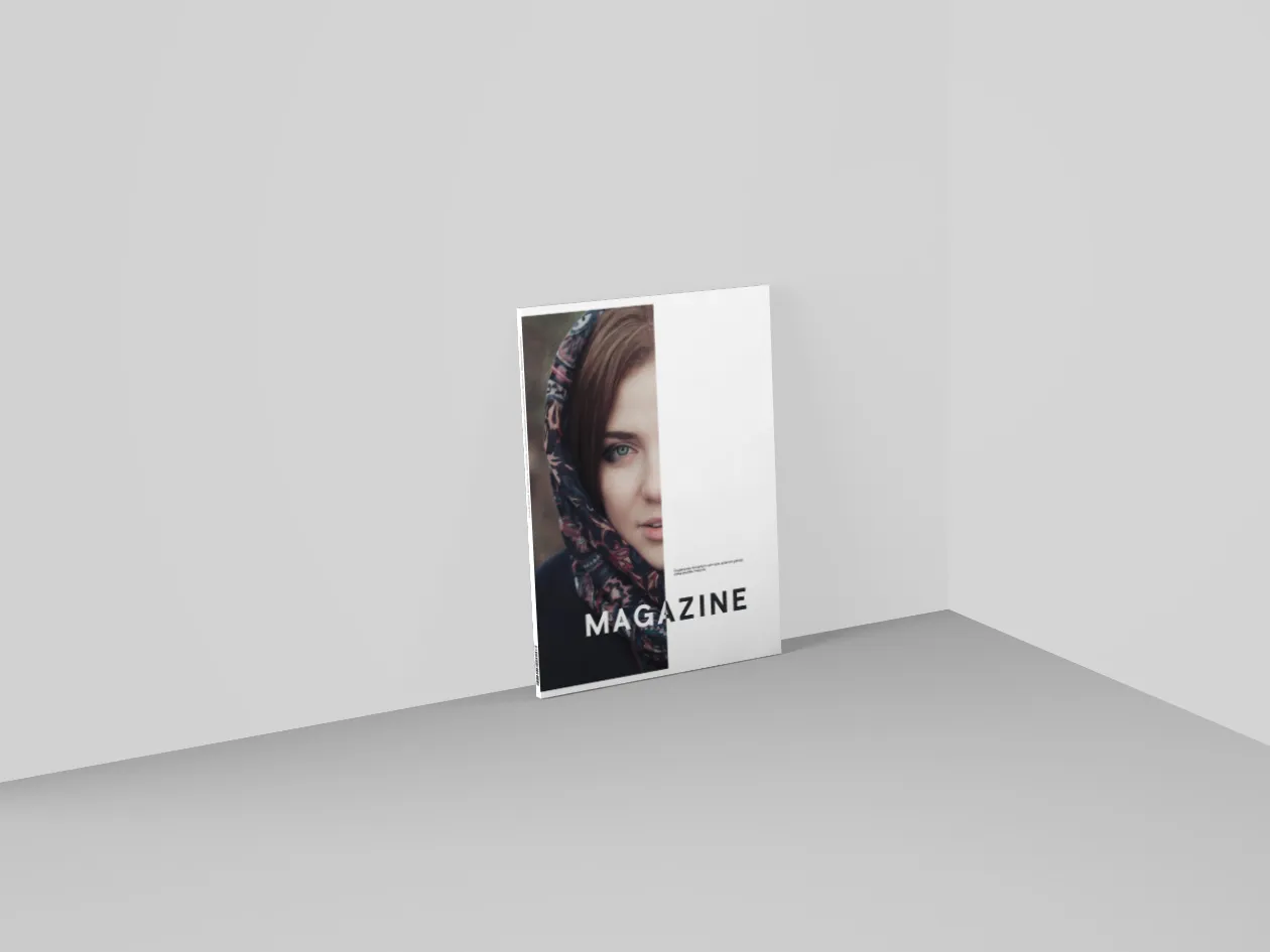 信纸尺寸标准杂志版式设计预览样机 Letter Size Magazine Mockup插图(7)