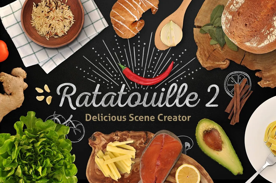 美食场景创造机 Ratatouille 2（一大波高清逼真食材、工具素材）