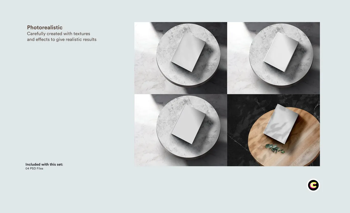 牛皮纸精装图书封面设计样机素材库精选套件 Book Cover Mockups kit插图(2)