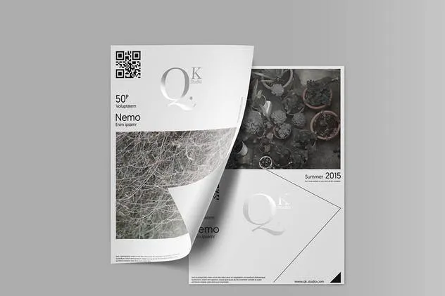 简约A4/A5尺寸海报传单样机V3 A4/A5 Poster-Flyer Mockups V3插图(5)