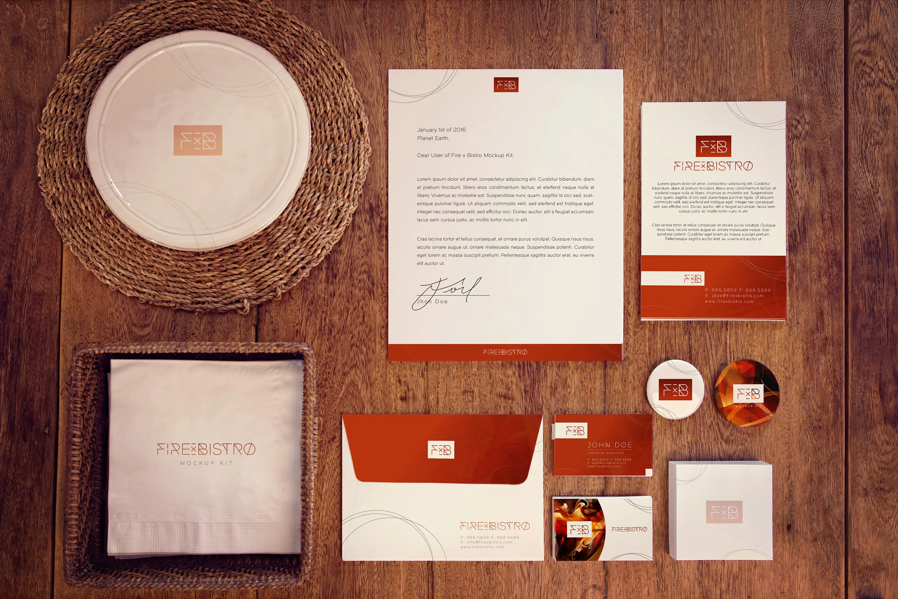 高端品牌VI视觉设计预览办公用品套装样机01 Stationery Mockup 01