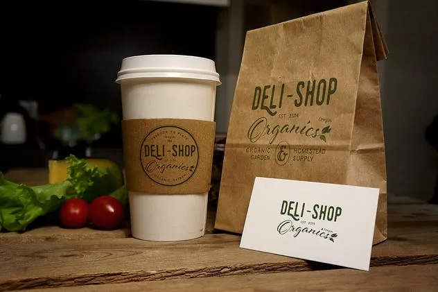 沙拉&咖啡食品品牌Logo设计展示样机 Food Coffee Mockup插图(4)