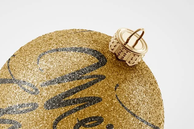 圣诞装饰球样机 Christmas Ball Mockup with Material Options插图(3)