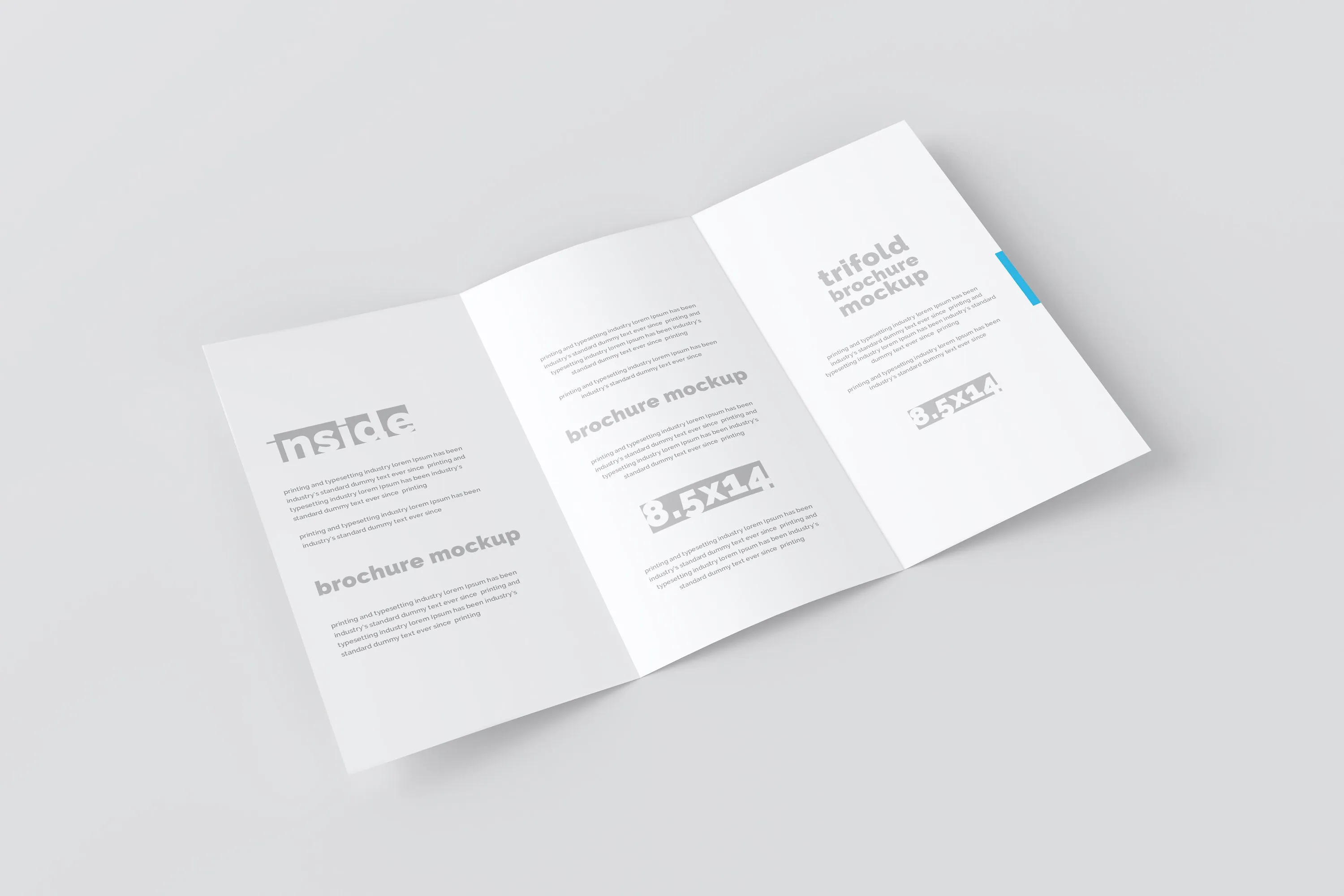 高品质的三折页小册子展示模型Mockups下载[psd]插图(1)