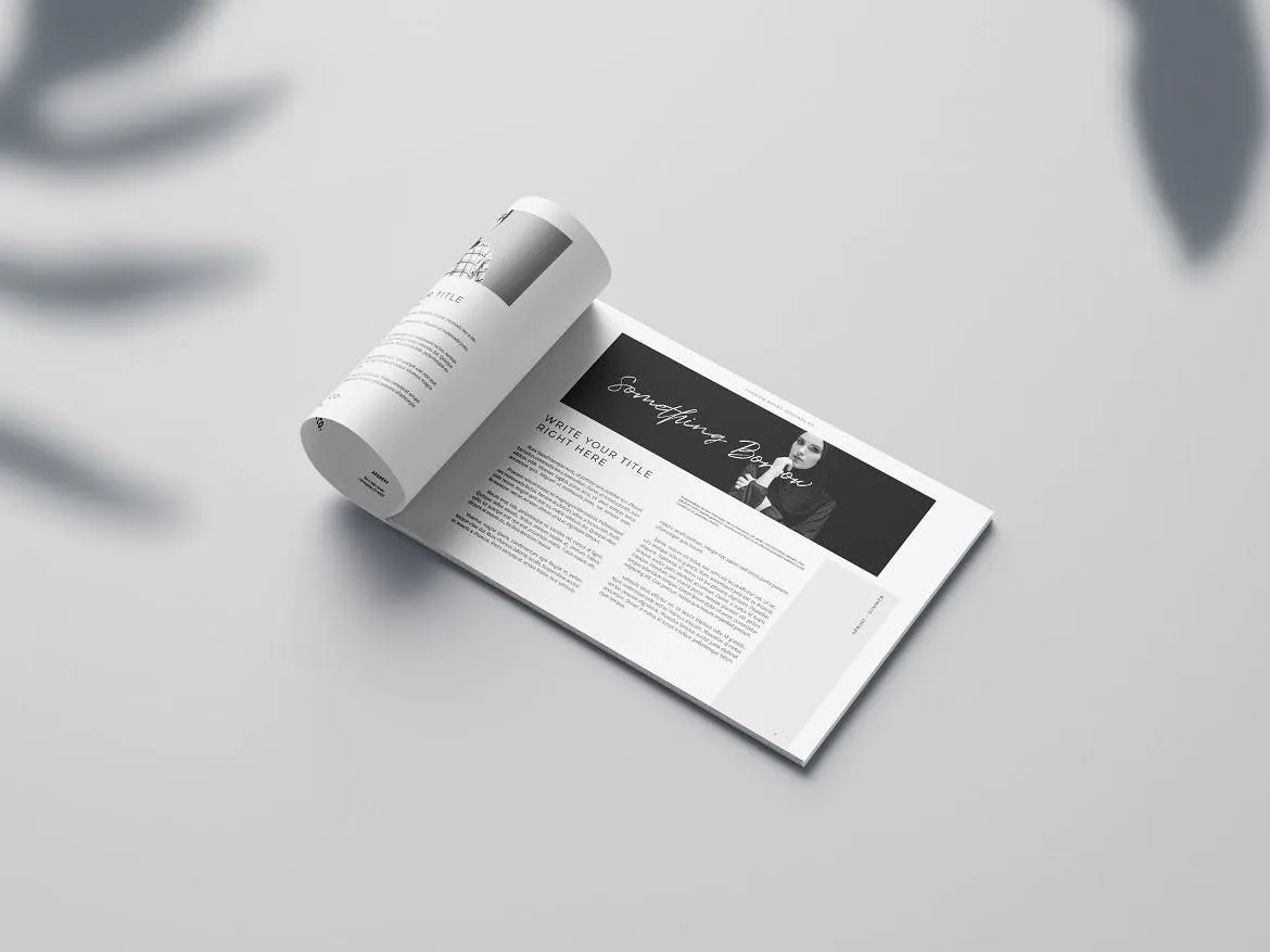 现代简约设计风格横版产品手册/画册设计模板 Lookbook Landscape插图(3)