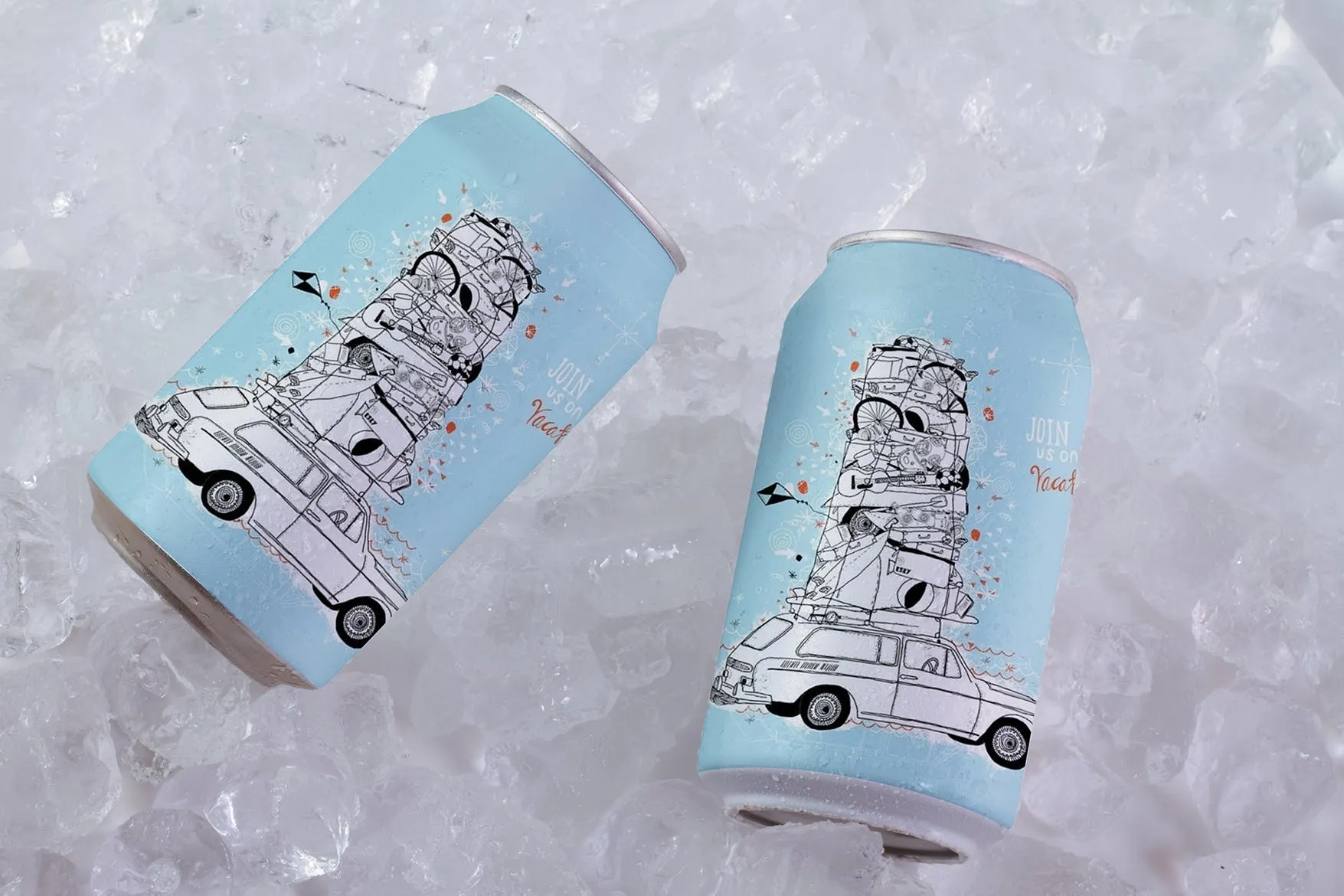 易拉罐外观设计效果预览样机模板 Ice Fresh Can Mockup插图(1)