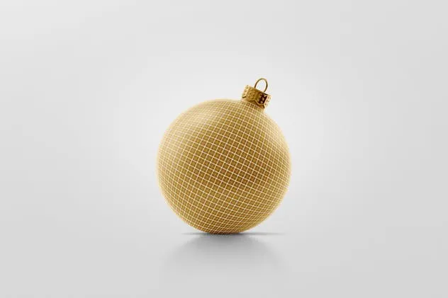 圣诞装饰球样机 Christmas Ball Mockup with Material Options插图(10)