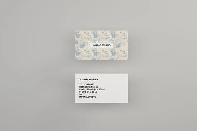 空中漂浮企业名片设计效果图预览样机 Flying Business Card Mockups插图(1)