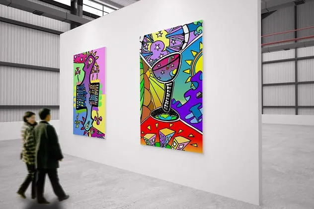 展览馆绘画作品艺术品展示样机Vol.3 Exhibition Mockup [vol3]插图(5)