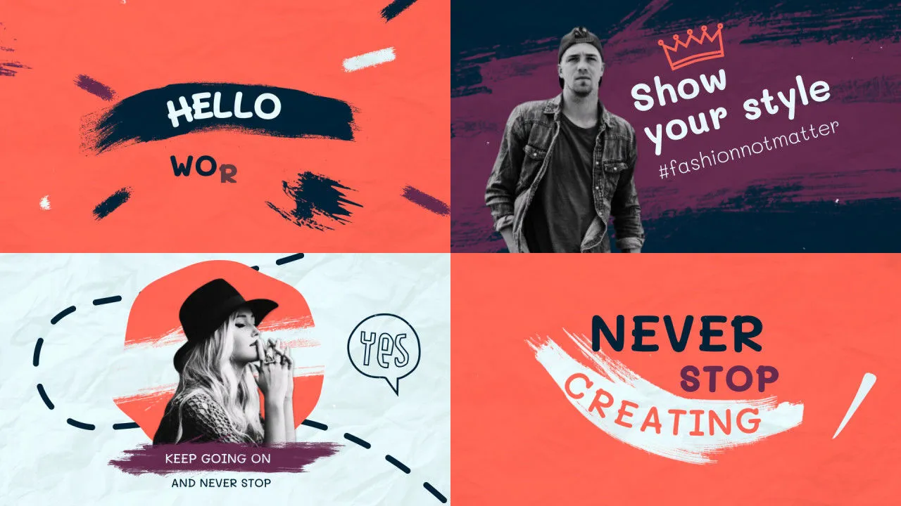 明亮多彩的动态促销像素设计精选AE模板