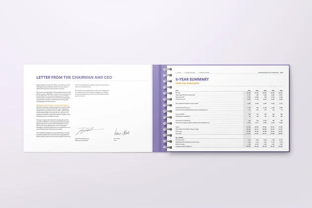 精装封面设计活页笔记本样机V2 Spiral Hardbound Book With Folder Cover Mockups 02插图(4)