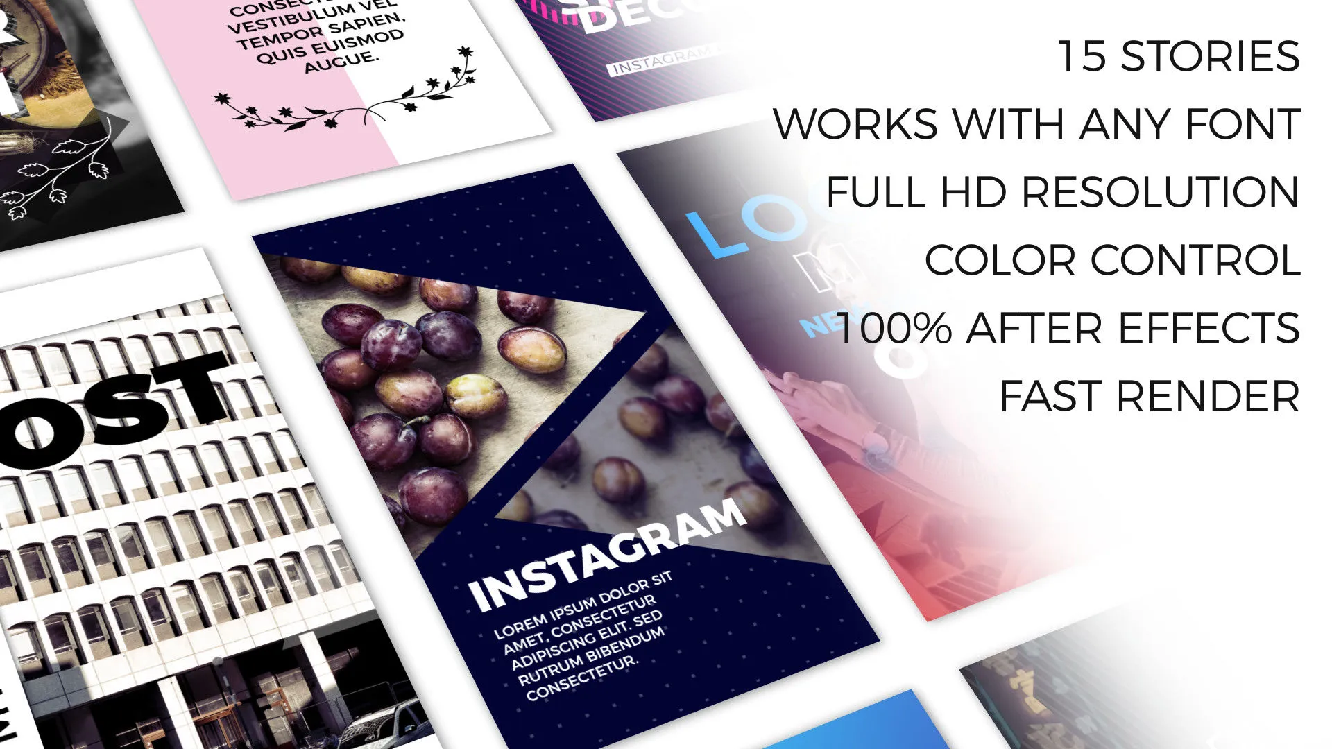 竖屏标题文本动画像素设计精选AE模板