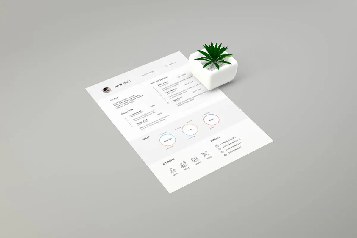 简历设计预览样机模板 Resume Mockups and Template