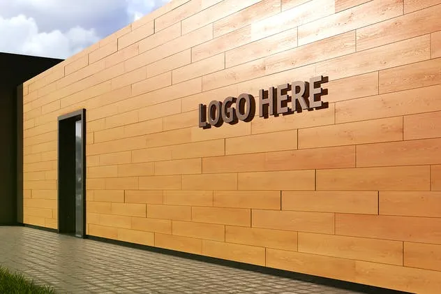 标牌和徽标设计PSD样机 Signage & Logo Mock-up插图(2)