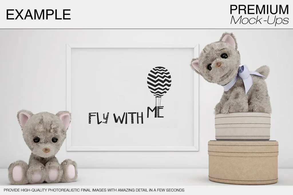 一组适合儿童的相框场景Mockups下载[psd]插图(7)