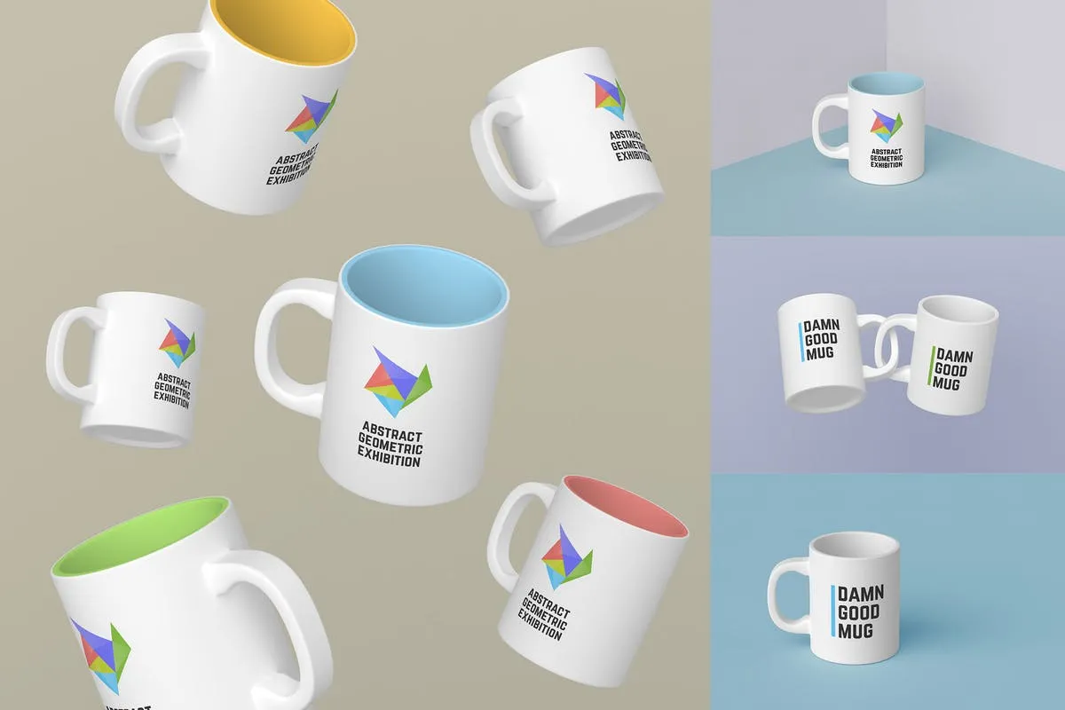 高品质时尚的马克杯样机套装 Mugs Mockups Pack插图