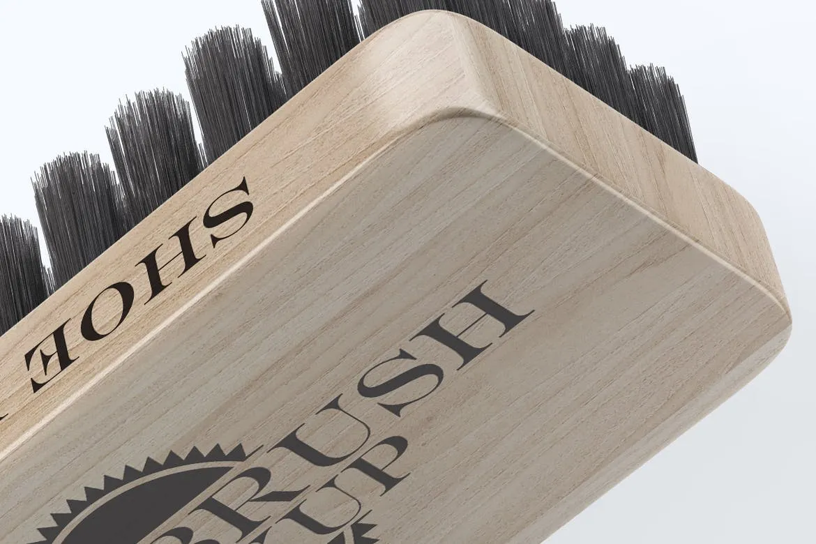 鞋刷品牌Logo设计预览样机模板 Shoe Brush Mock-Up插图(7)
