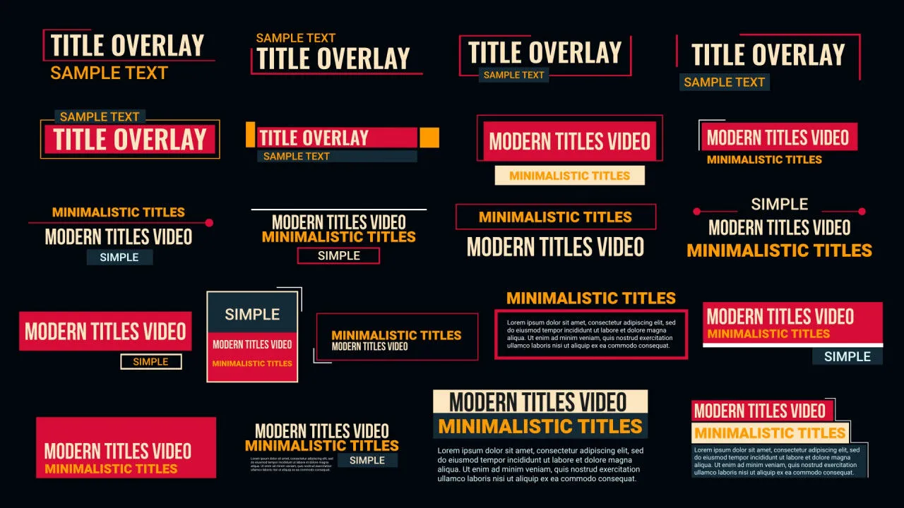 21个独特的创意动画标题像素设计精选AE模板