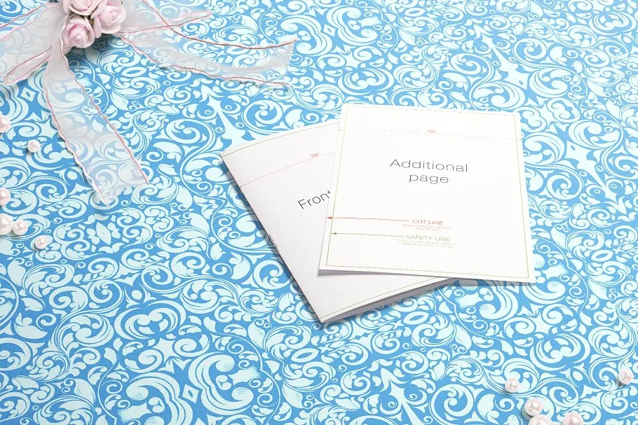 婚礼贺卡邀请卡样机 Wedding Greeting Cards mockups v.1插图(9)