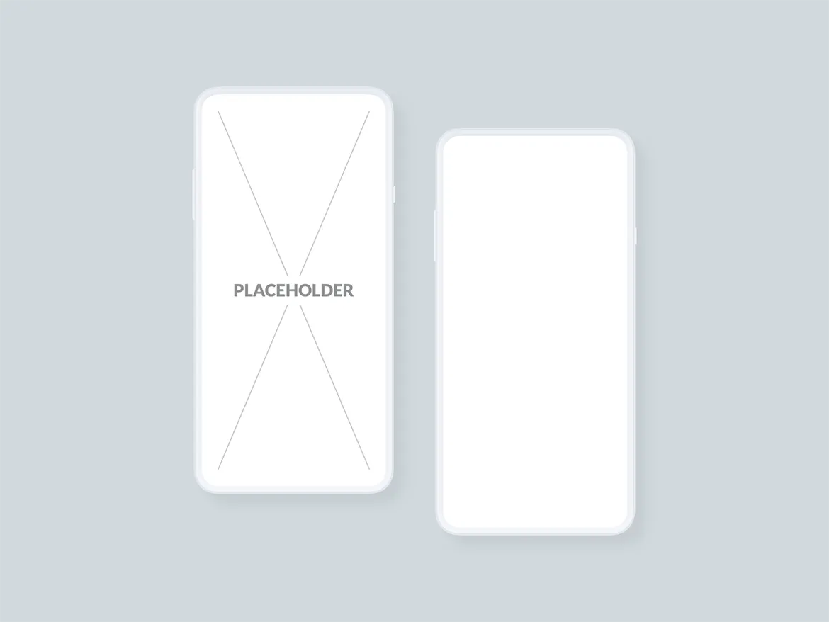 刘海屏iPhone手机等距网格素材库精选样机模板[白色版本] Presentation Mockups Light插图(11)