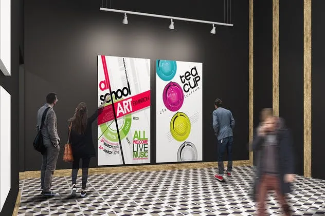 海报油画艺术品展览样机Vol.7 Exhibition Mockup [vol 7]插图(4)