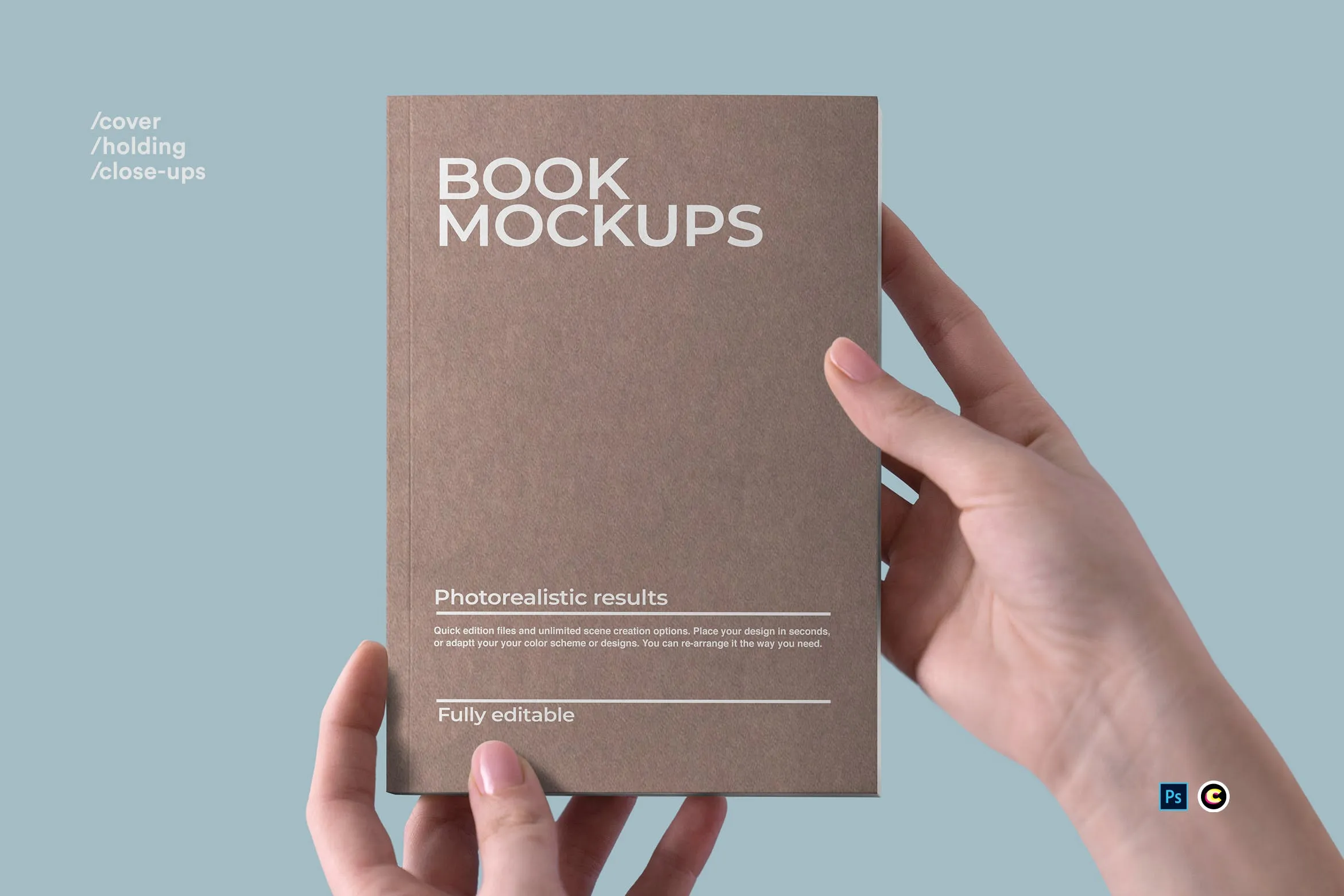 牛皮纸图书封面设计图案样机像素设计精选 Book Mockups