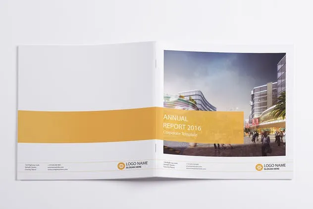 方形杂志封面&排版设计效果图样机素材库精选模板 Photorealistic Square Magazine Mock-up’s插图(7)