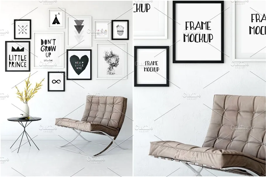 超级相框画框展示样机包 Interior Frame Mockup Bundle Vol 1插图(9)