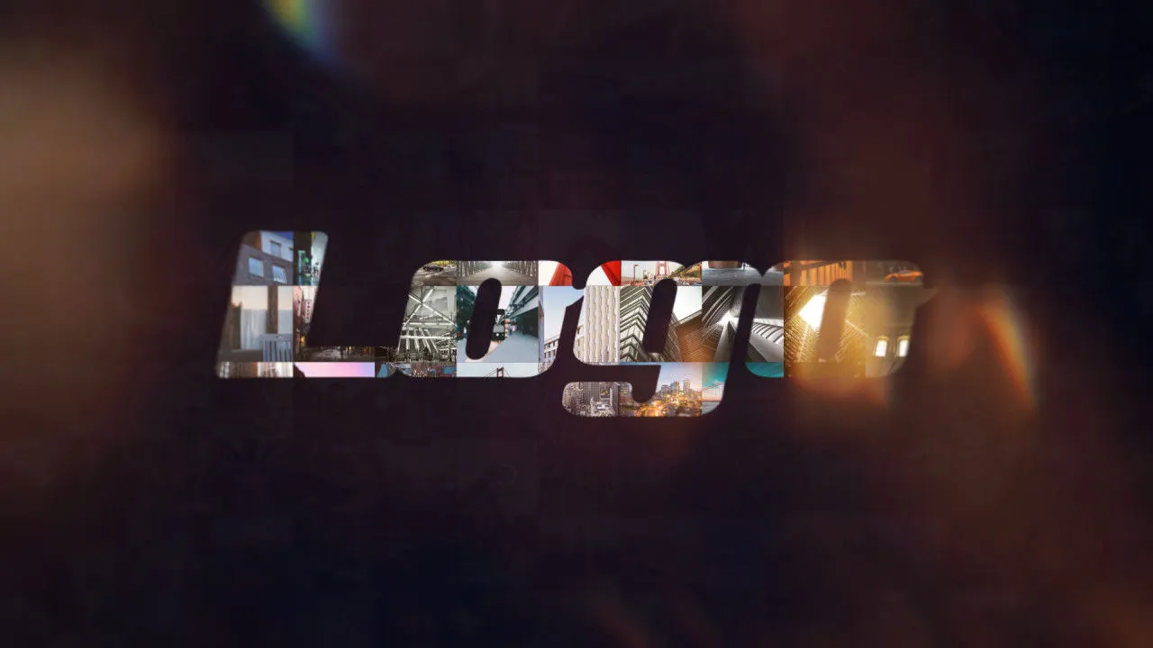 照片马赛克视频墙LOGO显示像素设计精选AE模板