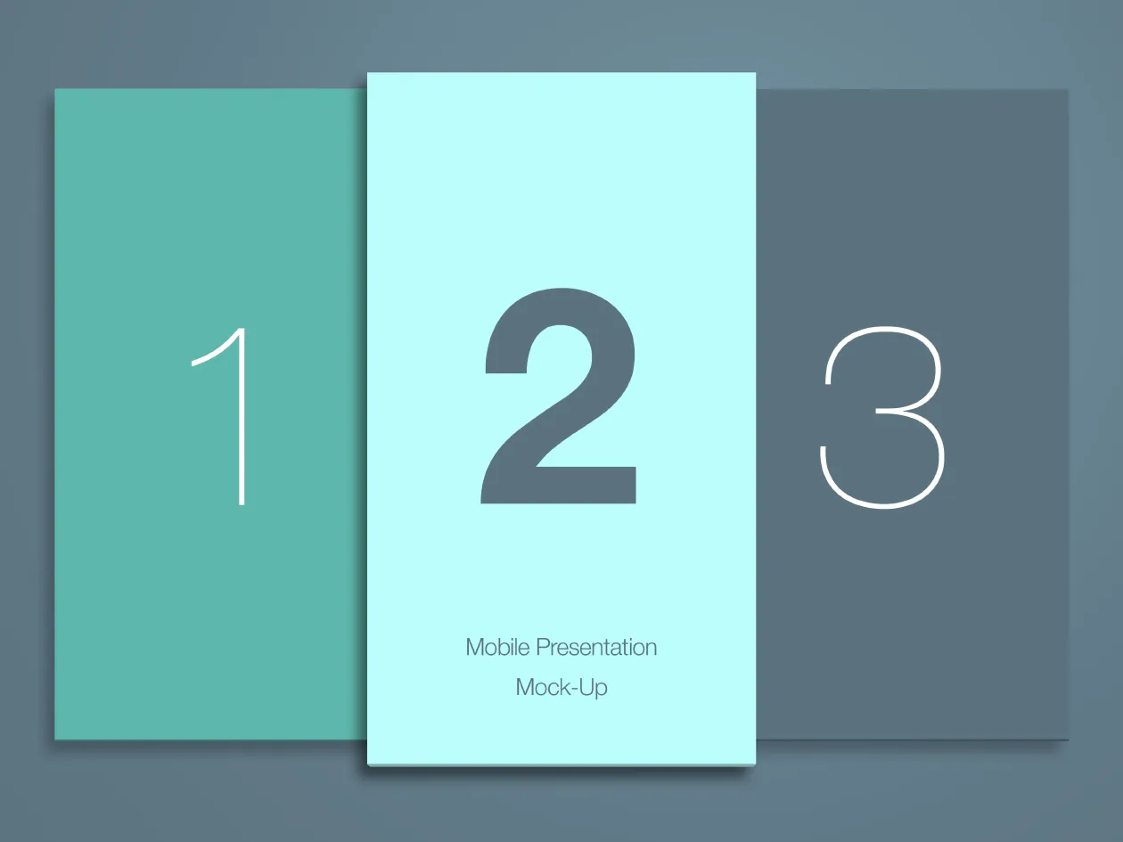 简约风格移动应用界面设计预览样机模板 Phone Application Presentation Mockup插图(1)