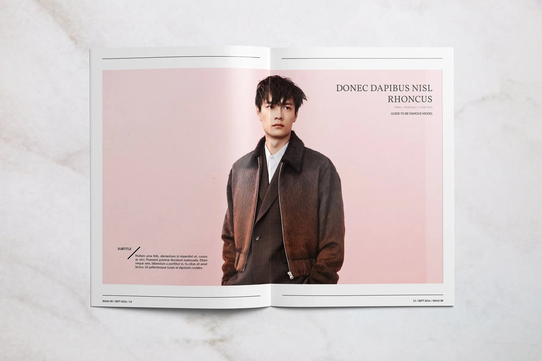 时装主题杂志模板 Discontent Magazine插图(2)